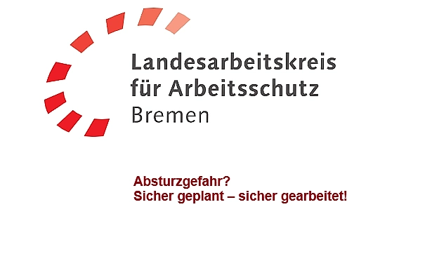 Schriftzug mit Graphik vom Landesarbeitskreis für Arbeitsschutz Bremen